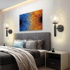6102 Round Glass LED Wall Light Hotel Bedroom Bedside Living Room