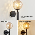 6102 Round Glass LED Wall Light Hotel Bedroom Bedside Living Room