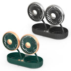 F303 Car USB Fan 12/24V Car Shake Head Fan