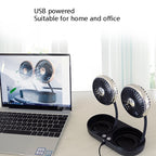 F303 Car USB Fan 12/24V Car Shake Head Fan
