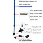 JUNGLELEOPARD Four-Section Curved Handle Aluminum Alloy Trekking Pole