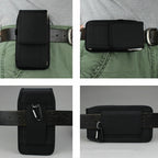 Men Oxford Nylon Fabric Wear Belt Bag Mobile Phone Pocket