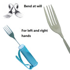 304 Stainless Steel Bendable Self-Service Fork For The Disabled & Elderly