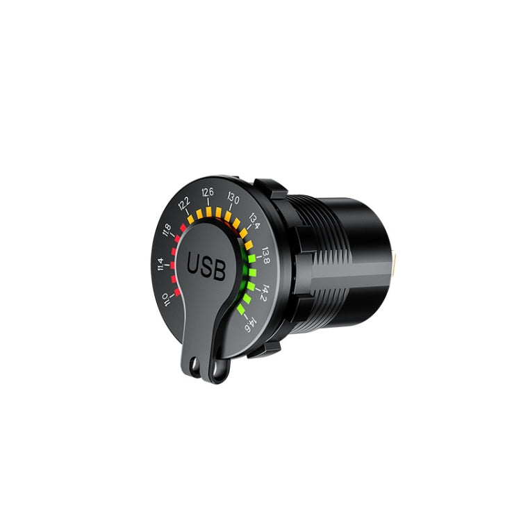 Car Motorcycle Ship Modified With Colorful Screen Display USB Dual QC3.0 Fast Charge Car Charger