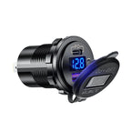 12V Modified Car USB Charger With Voltage Display PD QC3.0 Socket