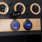 12V Modified Car USB Charger With Voltage Display PD QC3.0 Socket