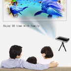 C6 1G+8G Android System Intelligent DLP HD Mini Projector Portable Home Mobile Phone Projector，
