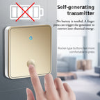CACAZI FA50 1 For 1 Push-button Self-generating Wireless Doorbell