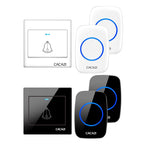 CACAZI H10 1 For 2 Home Wireless Music Doorbell without Battery