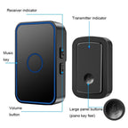 CACAZI  A19 One Button Three Receivers Wireless Music Doorbell without Battery
