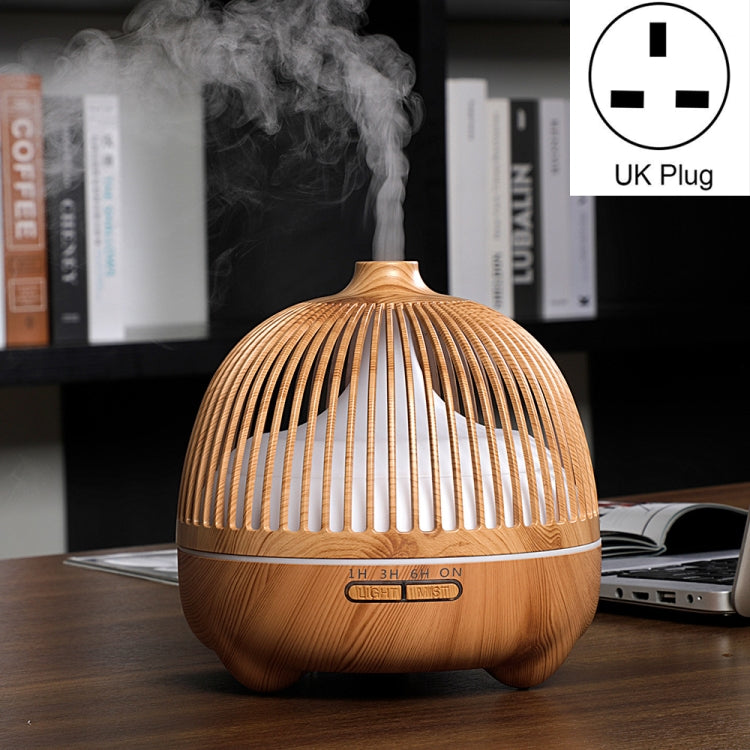 Bird Cage Wood Graphic Aromatherapy Machine Ultrasonic Smart Home Colorful Night Light Hollow Humidifier