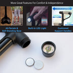 Multifunctional Folding Double-Handle Elderly Crutches Aluminum Alloy Elderly Power-Assisted Walking Sticks Four-Legged Walking Sticks With Lights