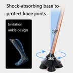 TBS-009 Four-Legged Folding Elderly Crutches Aluminum Alloy Light And Multifunctional Non-Slip Crutches With Light