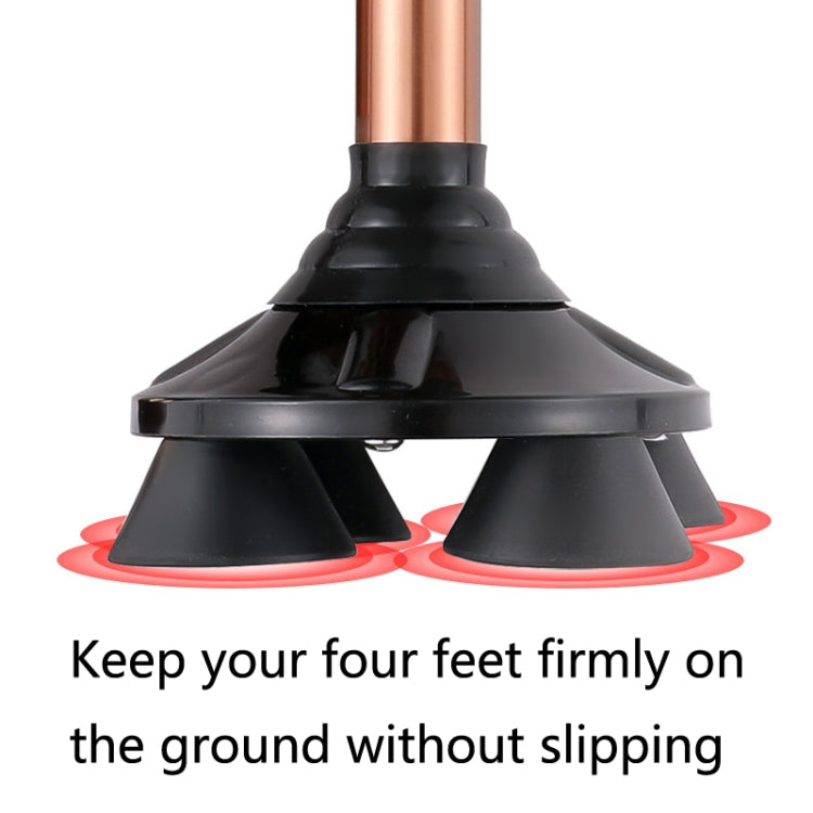 TBS-009 Four-Legged Folding Elderly Crutches Aluminum Alloy Light And Multifunctional Non-Slip Crutches With Light