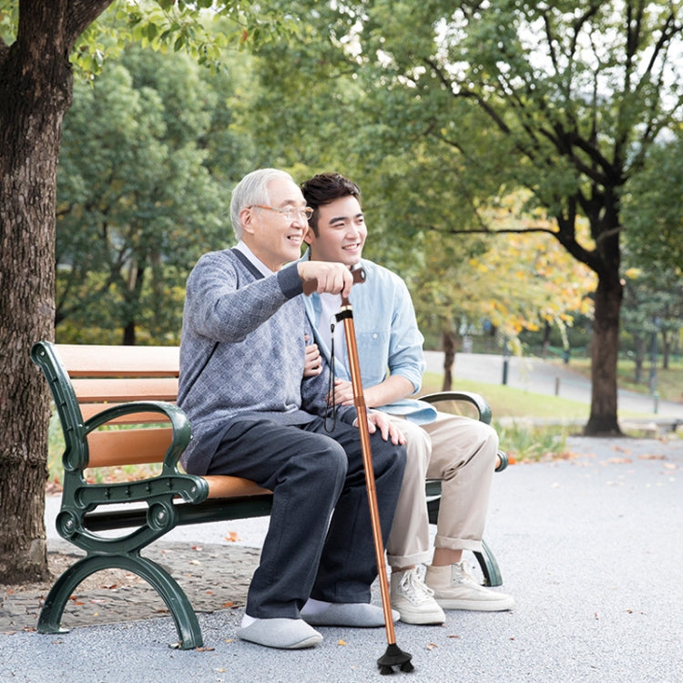 TBS-009 Four-Legged Folding Elderly Crutches Aluminum Alloy Light And Multifunctional Non-Slip Crutches With Light