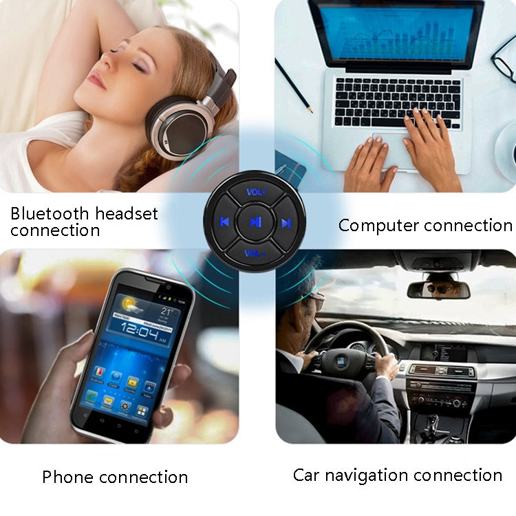 Car Mobile Phone Remote Control Bluetooth Wireless Multimedia Button Remote Control Music Playback Selfie