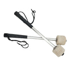 Percussion Accessories Wool Felt Stainless Steel Non-Slip Drumsticks Practice Playing Kick Drum Hammers