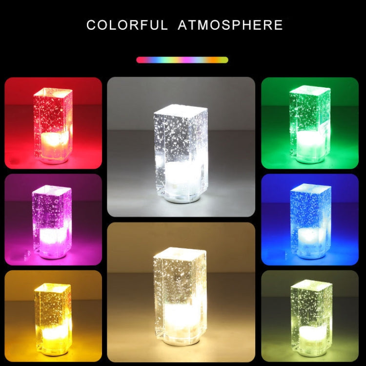 Square Colorful LED Crystal Lamp Bar Atmosphere Decorative Light