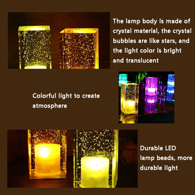 Square Colorful LED Crystal Lamp Bar Atmosphere Decorative Light