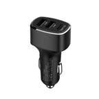 QIAKEY GT690C Dual USB + USB-C / Type-C Aluminum Alloy Three-Hole Car Charger
