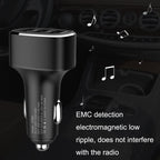 QIAKEY GT690C Dual USB + USB-C / Type-C Aluminum Alloy Three-Hole Car Charger