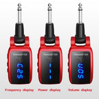 U12DX  6.35mm Jack Wireless Guitar Transmitter Receiver Rechargeable Adapter
