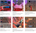 U12DX  6.35mm Jack Wireless Guitar Transmitter Receiver Rechargeable Adapter