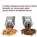 12 Inch Stainless Steel 304 Smoked Tube BBQ Box Outdoor Cold Smoke Box,Style: