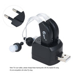Rechargeable Hearing Aids for Seniors Personal Sound Amplifier with Charging Base,EU Plug