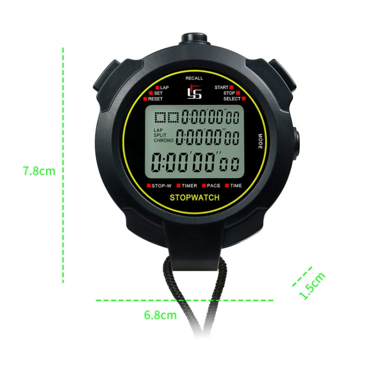 YS Stopwatch Timer Training Fitness Competition Stopwatch, Style: