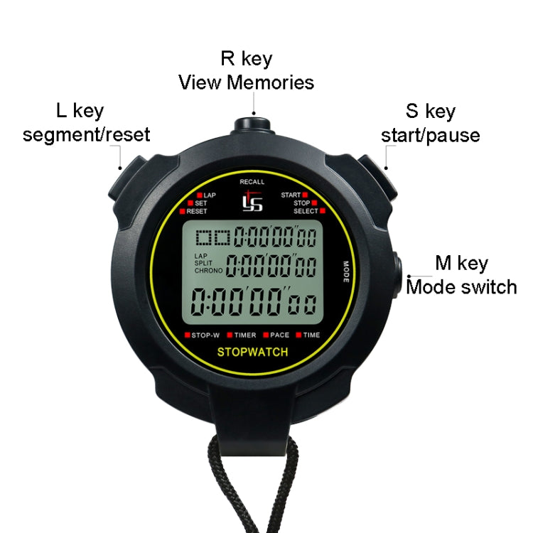 YS Stopwatch Timer Training Fitness Competition Stopwatch, Style: