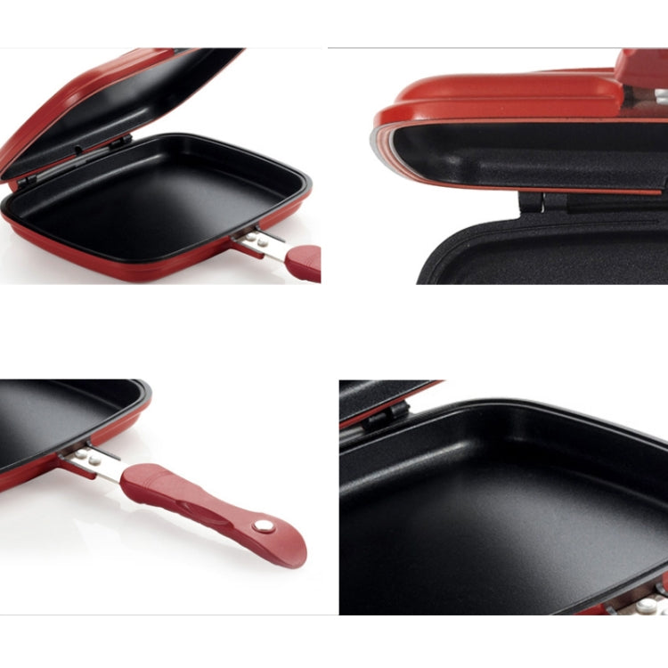 Household Pan Double Side Grill Fry Pan Cookware Double Face Pan