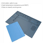 BAKU BA-695  2 in 1 TPR+Silicone Computer Phone Repair Desk Mat Heat Resistant Insulation Mat