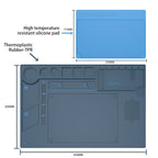 BAKU BA-695  2 in 1 TPR+Silicone Computer Phone Repair Desk Mat Heat Resistant Insulation Mat