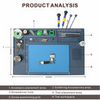 BAKU BA-695  2 in 1 TPR+Silicone Computer Phone Repair Desk Mat Heat Resistant Insulation Mat