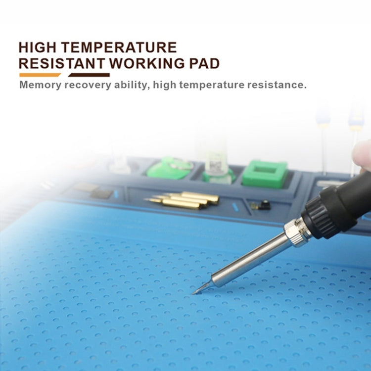 BAKU BA-695  2 in 1 TPR+Silicone Computer Phone Repair Desk Mat Heat Resistant Insulation Mat