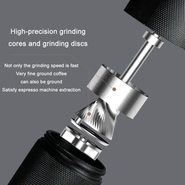 CNC Stainless Steel Hand Crank Coffee Bean Grinder