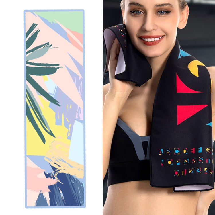 YDJ1223-1 Microfiber Double Sided Fleece Print Quick Dry Portable Sports Towel, Size: