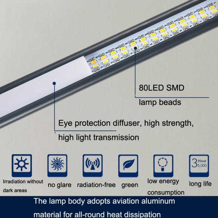 USB Clip Lamp Student Eye Protection LED Dimmable Desk Light