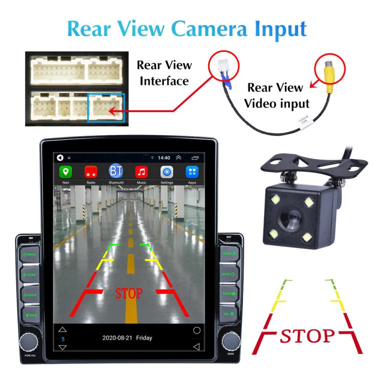 9.7 Inch Vertical Screen 2.5D Glass Car Android Universal Player Navigator MP5 Integrated Machine