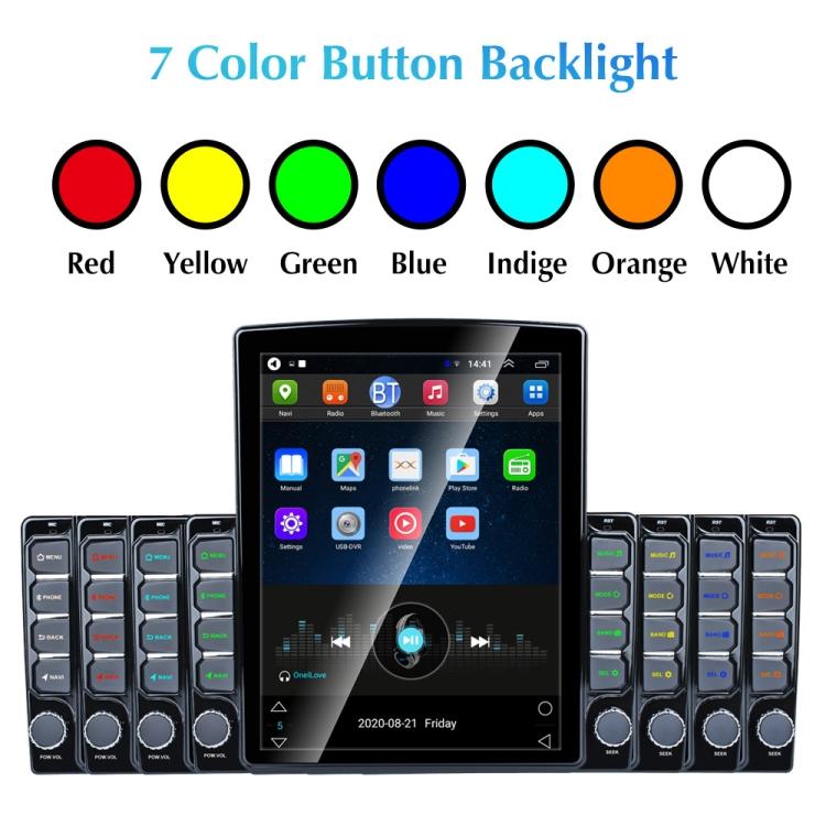 9.7 Inch Vertical Screen 2.5D Glass Car Android Universal Player Navigator MP5 Integrated Machine