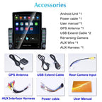 9.7 Inch Vertical Screen 2.5D Glass Car Android Universal Player Navigator MP5 Integrated Machine