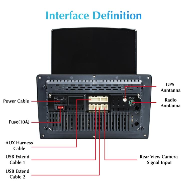 9.7 Inch Vertical Screen 2.5D Glass Car Android Universal Player Navigator MP5 Integrated Machine