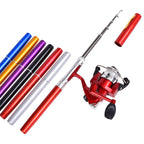 LEO Pen Type Fishing Rod & Spinning Wheel Fishing Reel Portable Pocket Fishing Gear