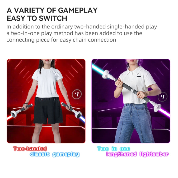 VR Controllers Long Stick Handle for Meta Quest 2 Playing Beat Saber Games