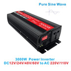 Gurxun Sine Wave Inverter 3000W 2/24/48/60V To 220V Car Boost Converter