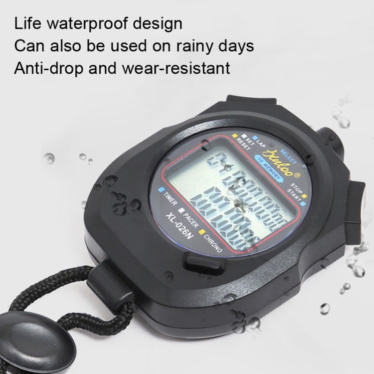 XINLONG XL-026N Double Row 10 Memories Electronic Stopwatch Large Screen Display Referee Timer