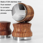 Pear Wood Stainless Steel Coffee Compressor