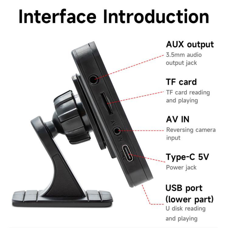 CarPlay/Android Auto Wireless Screen Projection Portable MP5