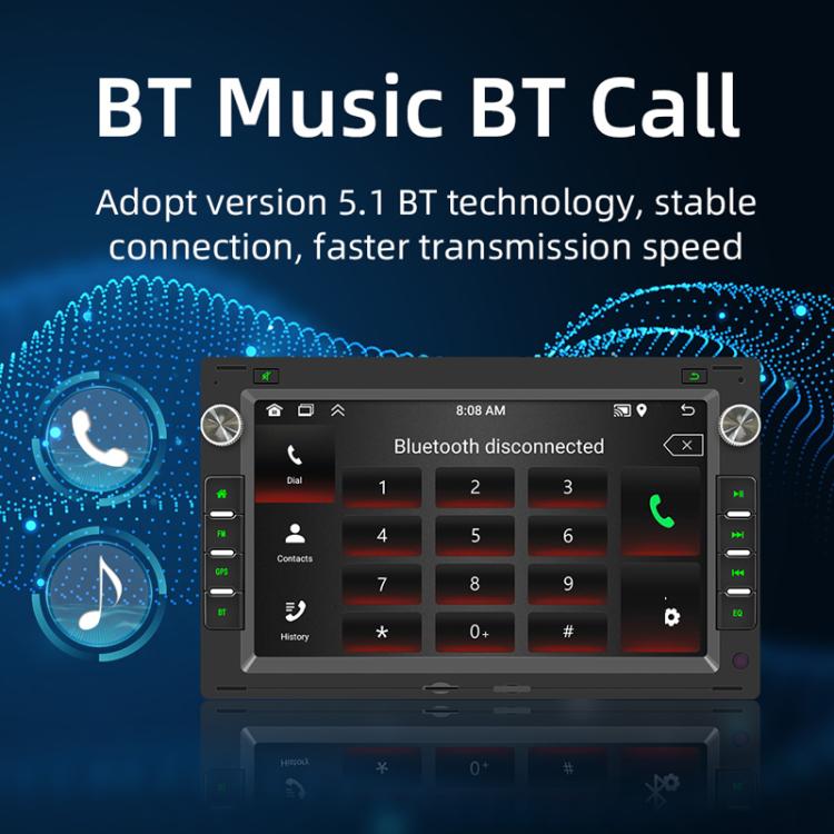 For Volkswagen Passat 7 Inch Bluetooth GPS Navigation Car Player